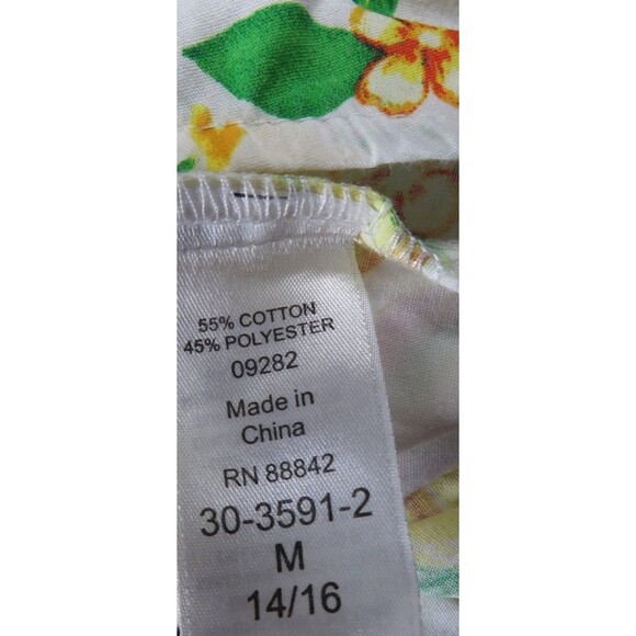 Woman Within Lemon Print Button Up Collared Top Plus Size 14-16 - Picture 13 of 13